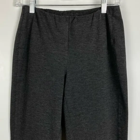 J. Jill Charcoal Grey Ponte Knit Classic Slim Straight Leg Trousers Size XS - Picture 3 of 10